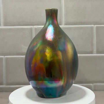 Rainbow luster bud vase