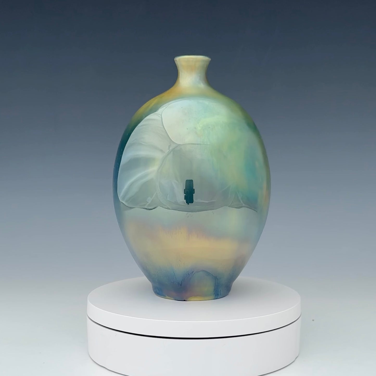 Metallic luster bud vase