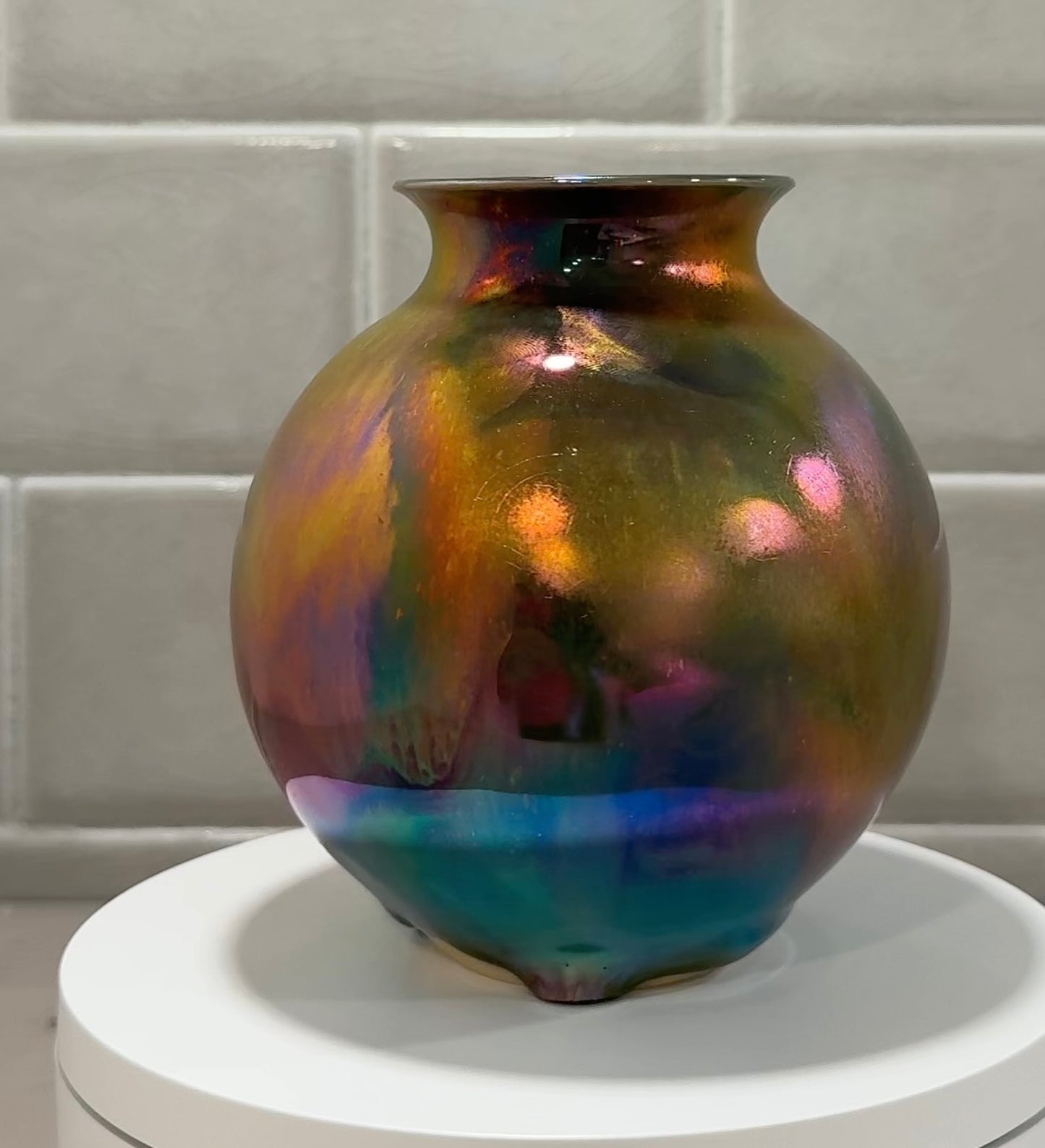 Metallic Luster Bud Vase
