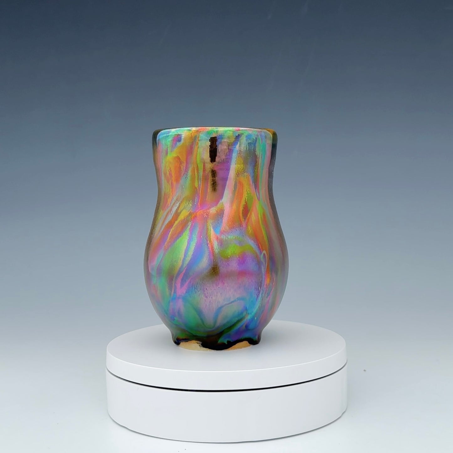 Rainbow Luster Bud Vase