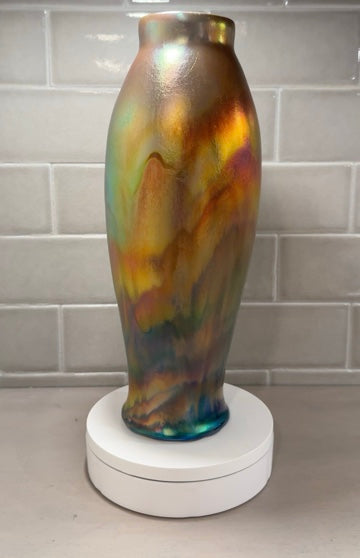 Metallic Luster Flower Vase