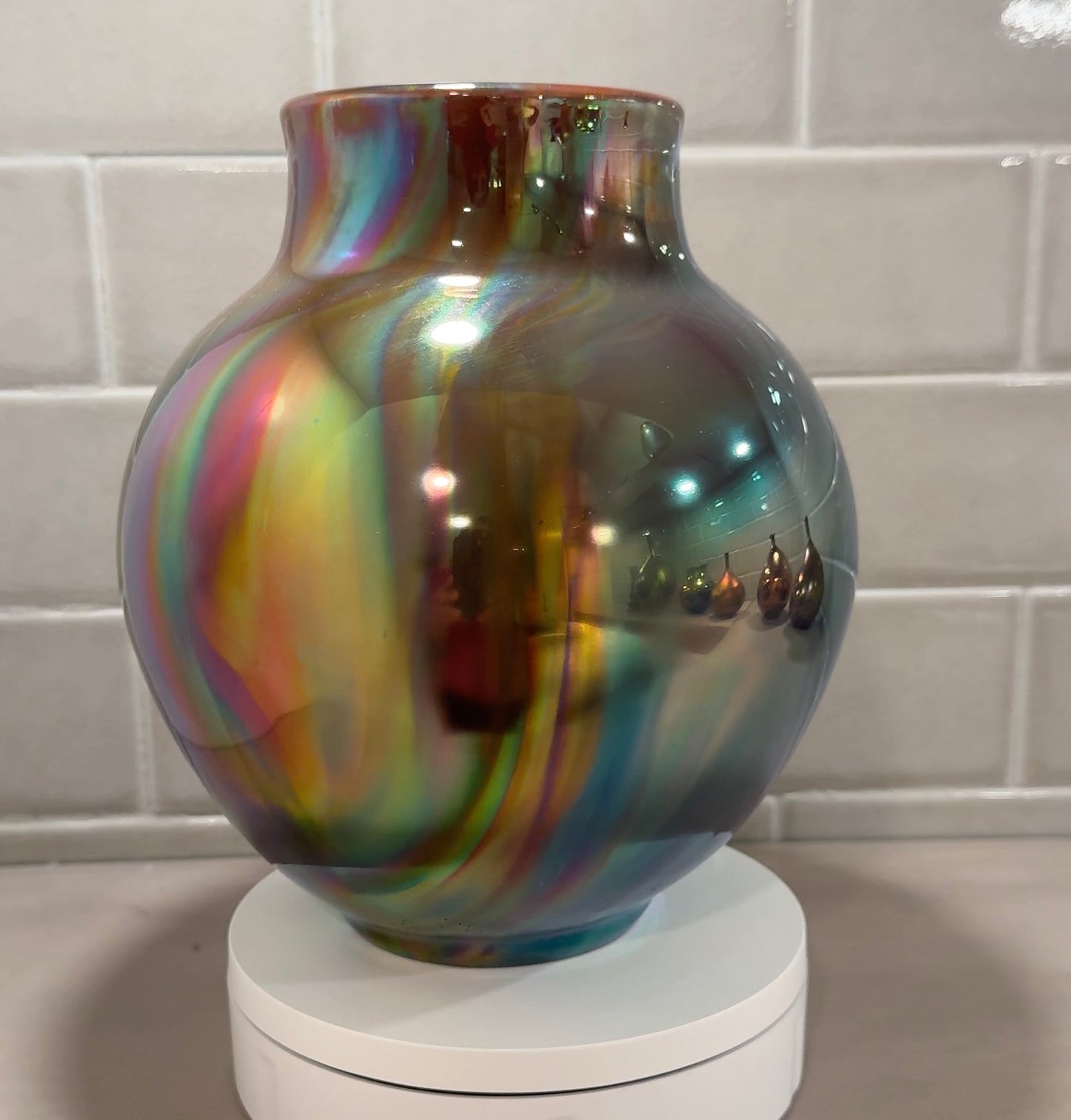 Rainbow Luster Medium Vase