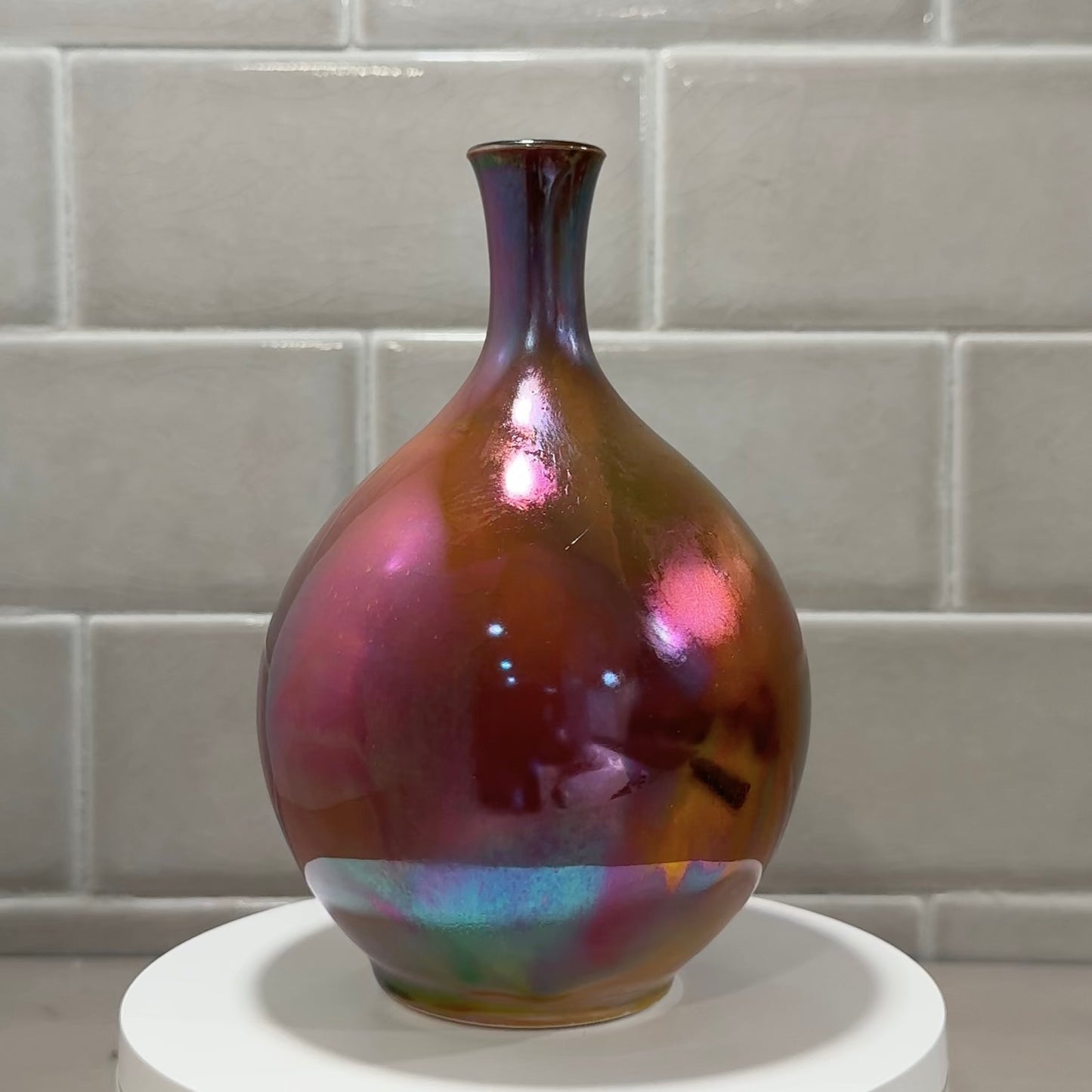 Pink Luster Bud Vase