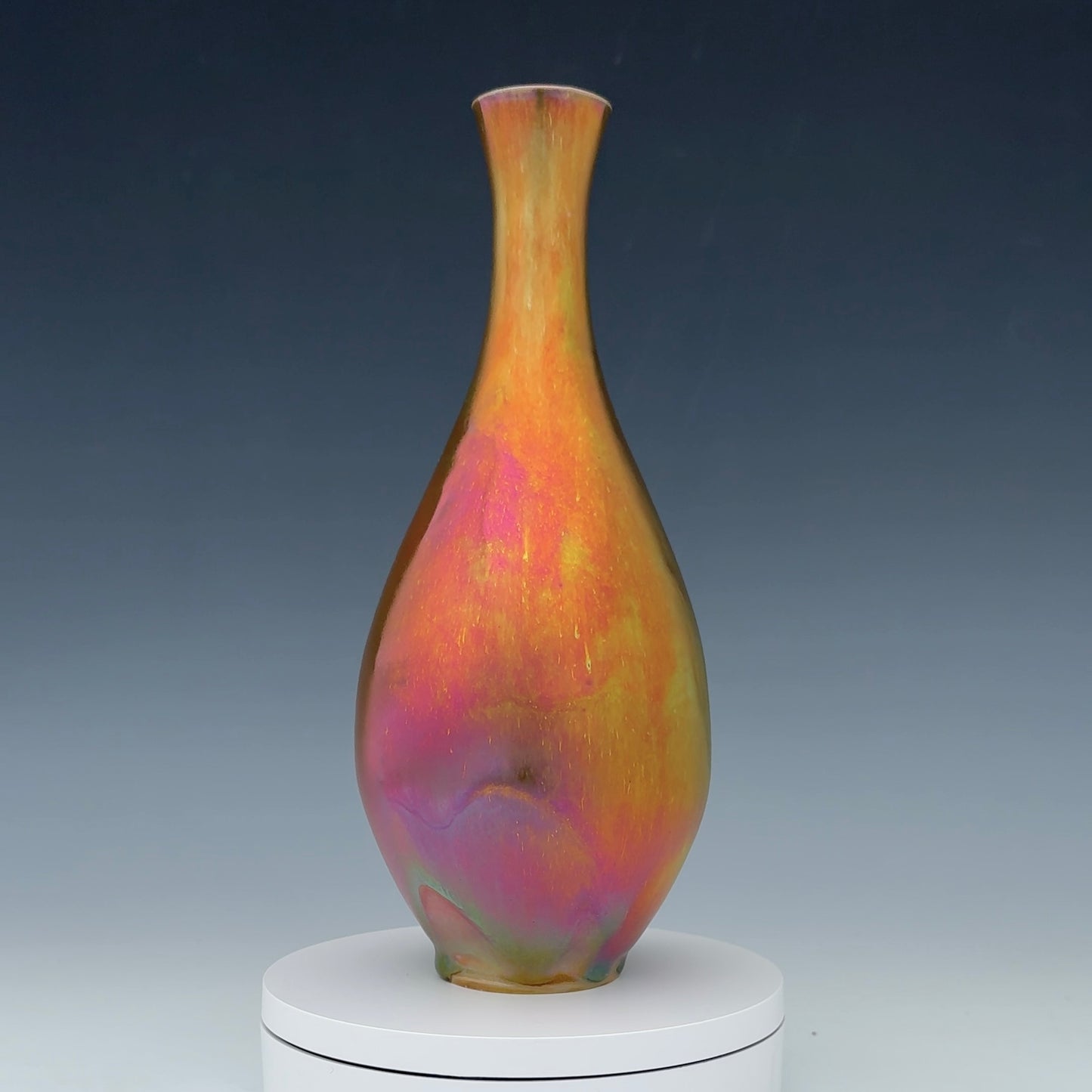 Pink and Gold Luster Vase