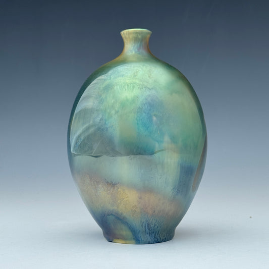 Metallic luster bud vase
