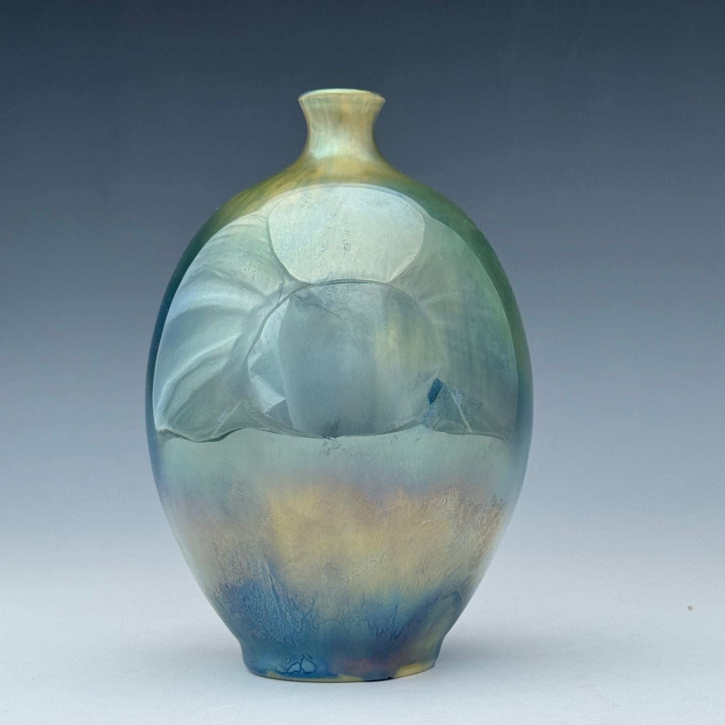 Metallic luster bud vase