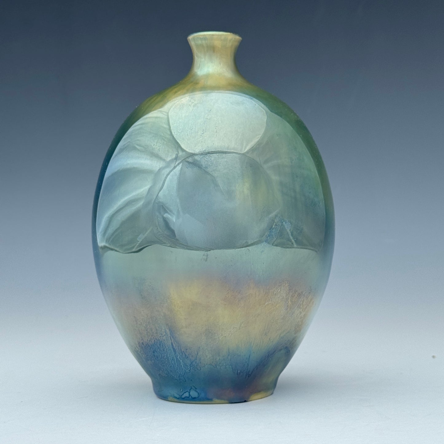 Metallic luster bud vase