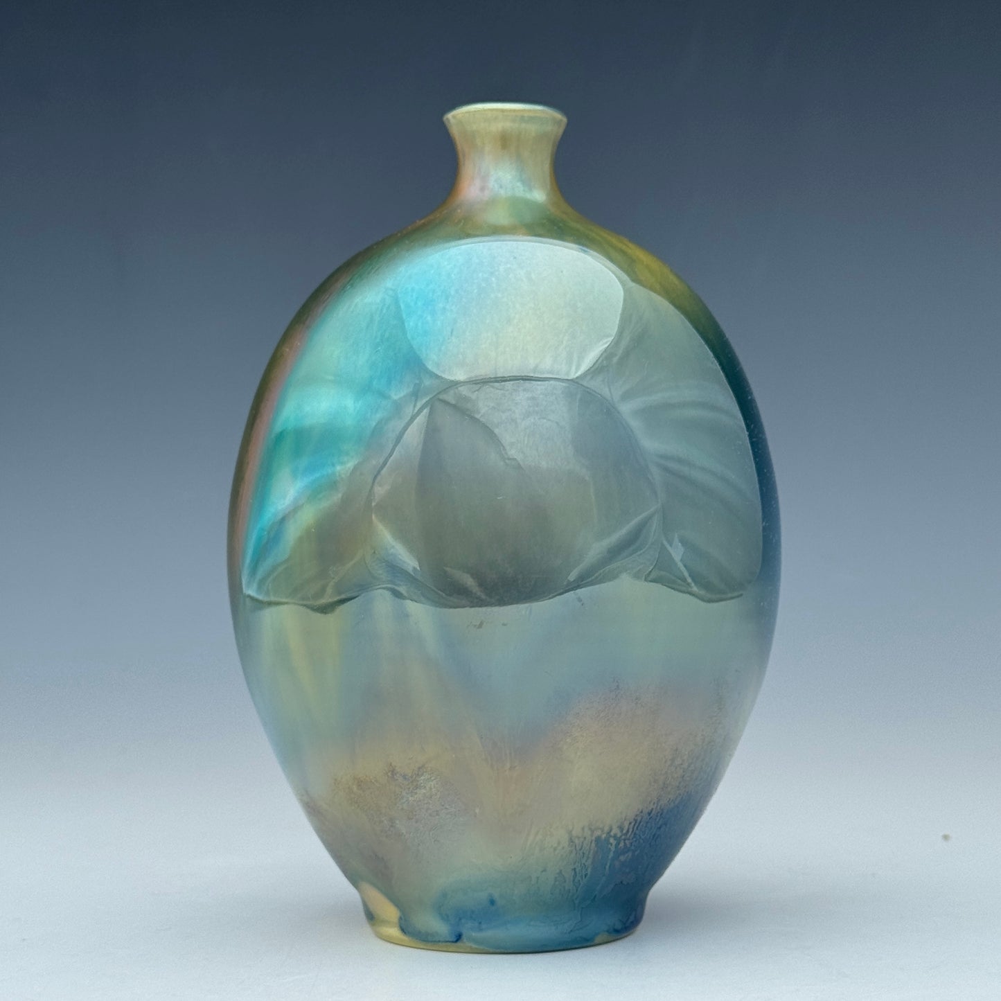 Metallic luster bud vase