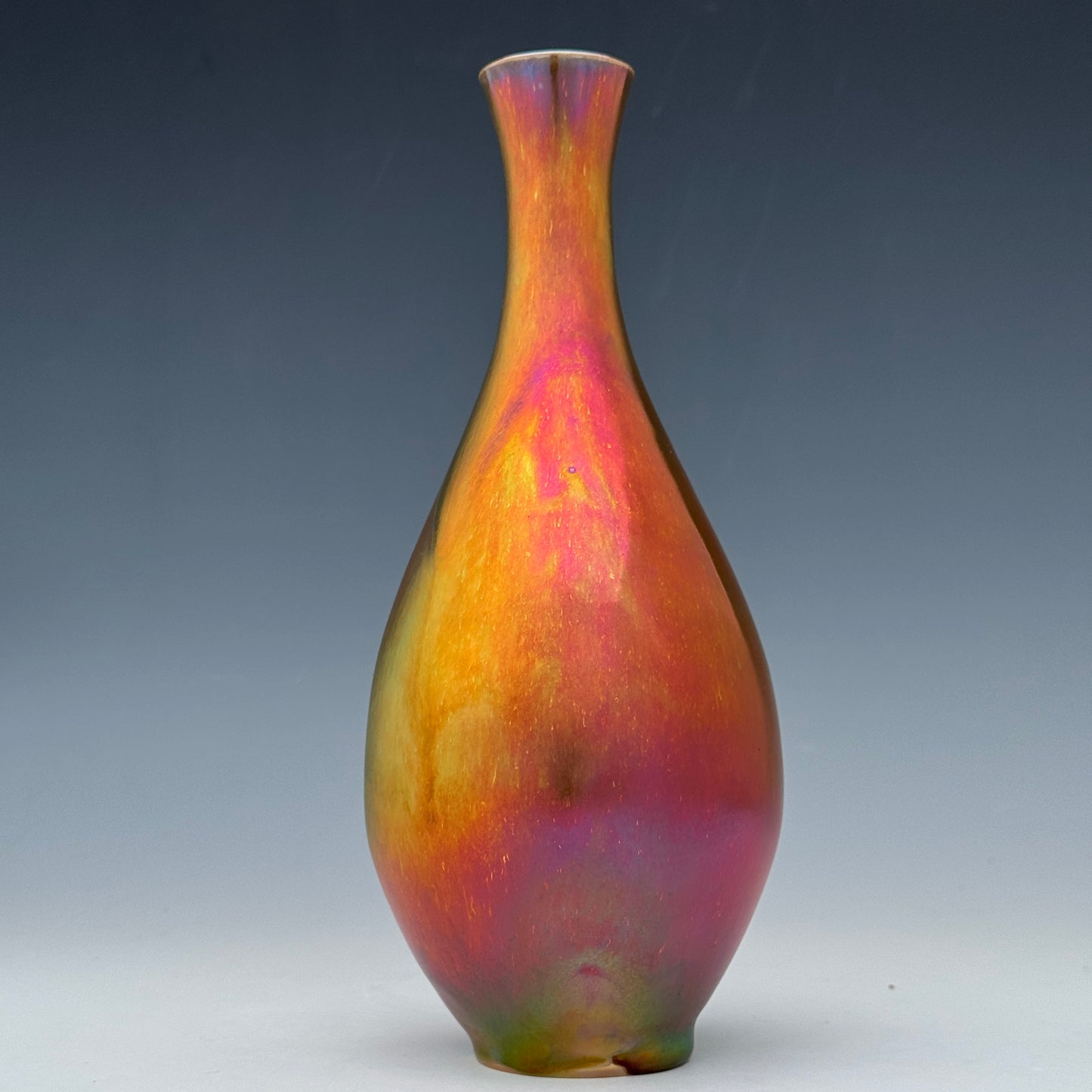 Pink and Gold Luster Vase
