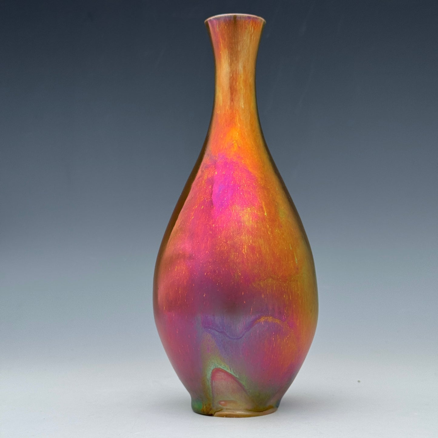 Pink and Gold Luster Vase