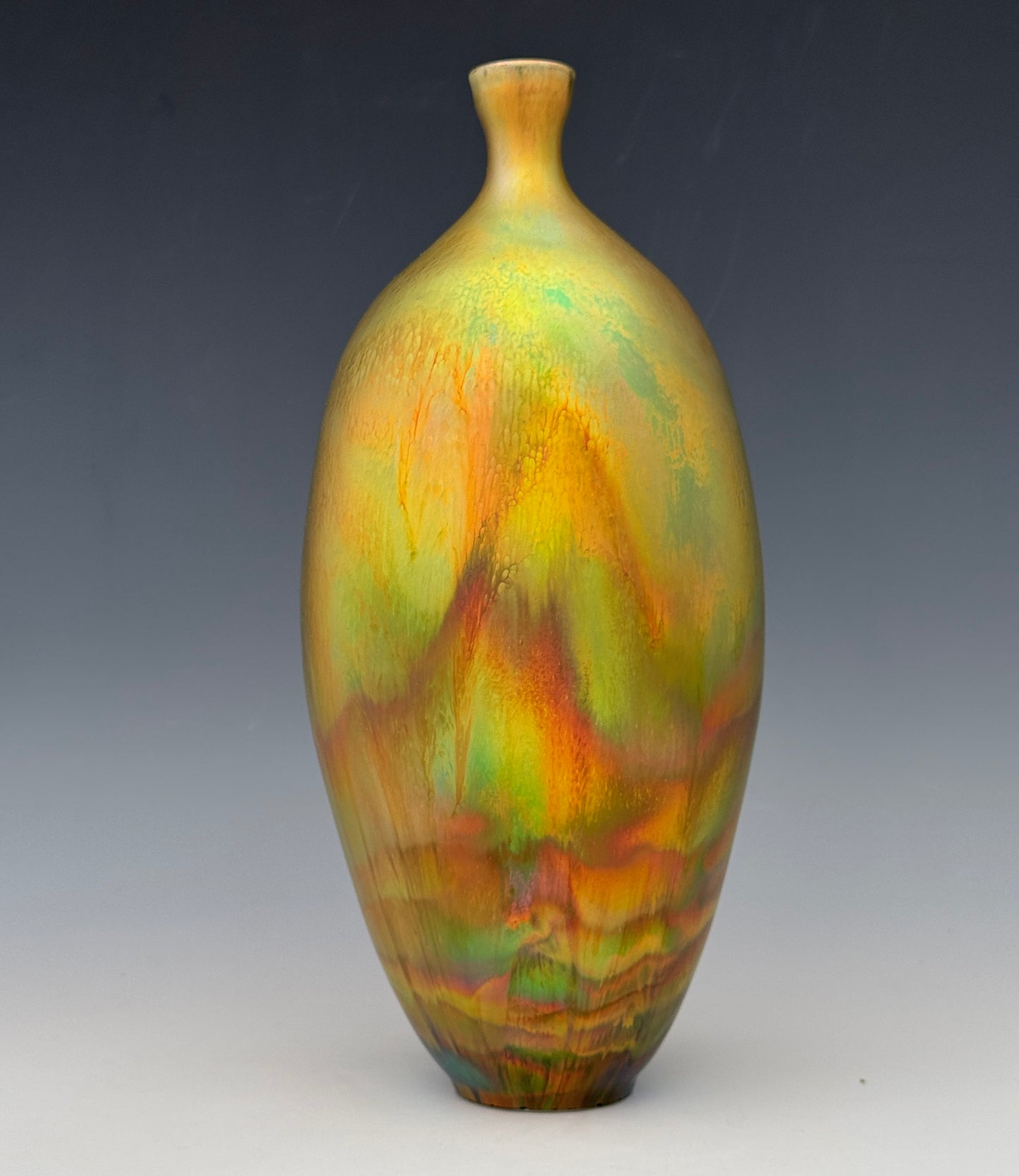 Metallic Rainbow Luster Tall Vase