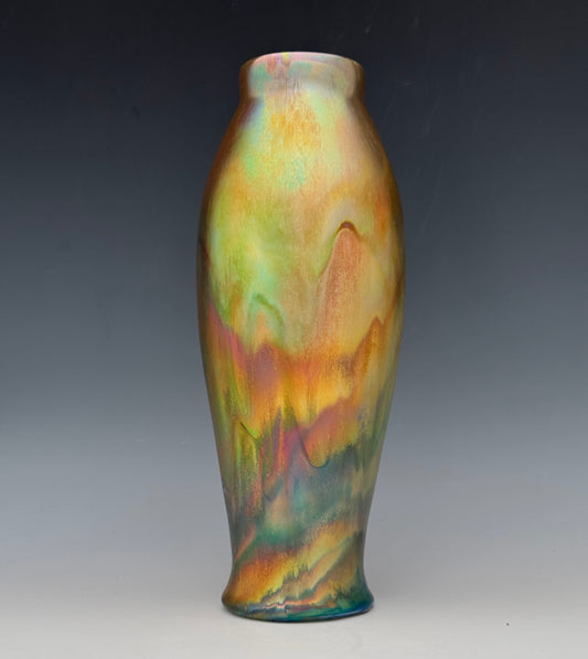 Metallic Luster Flower Vase