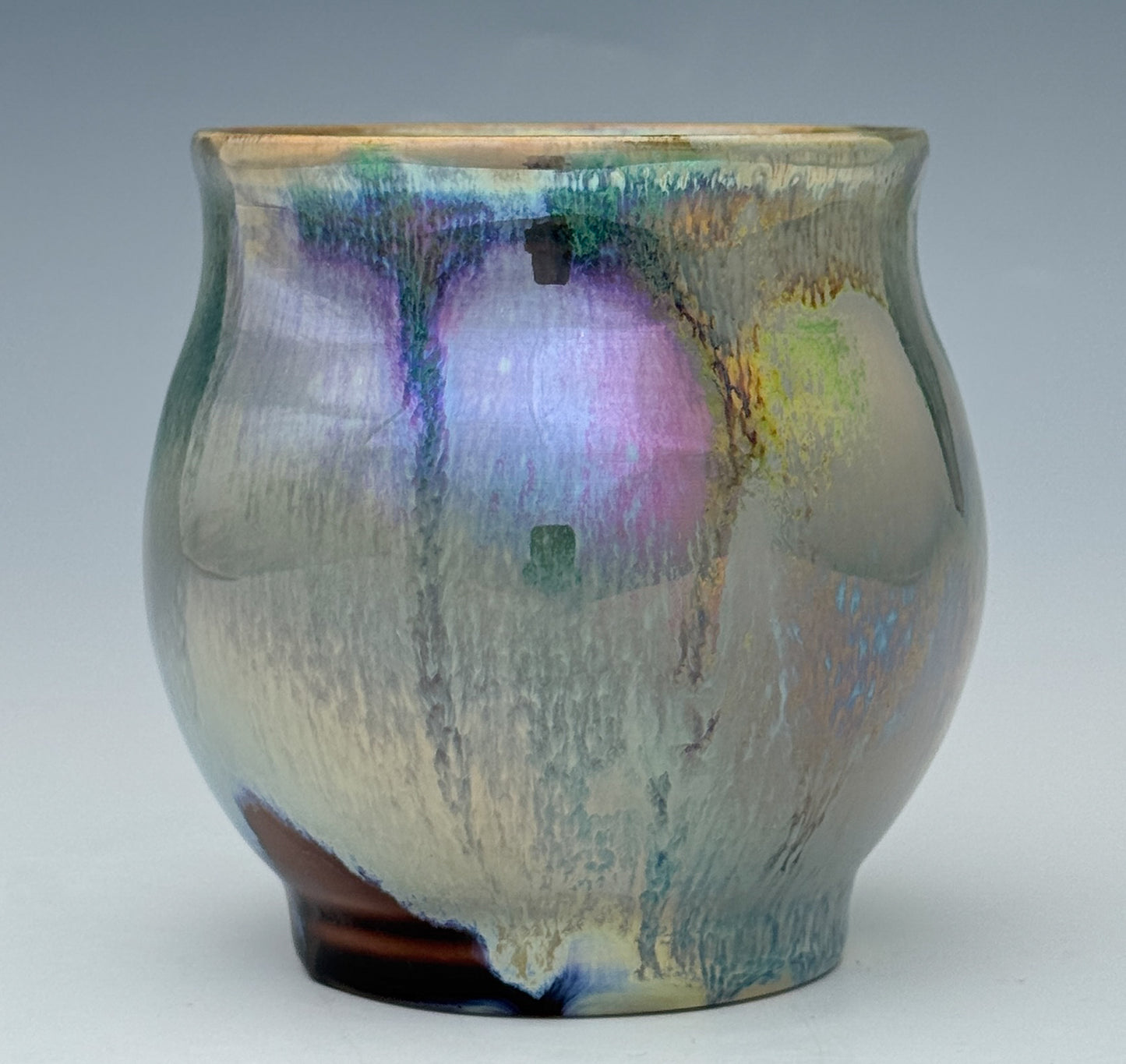 Purple blue luster cup