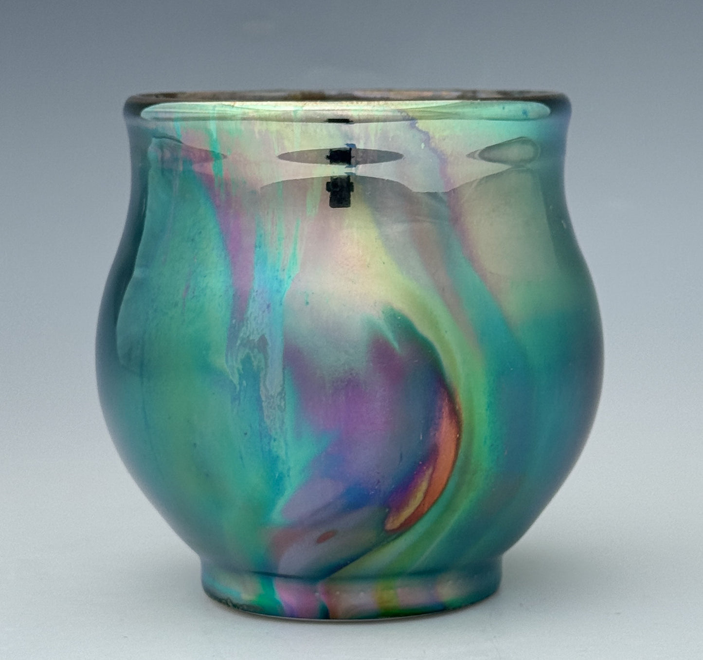 Turquoise Flame Luster Cup