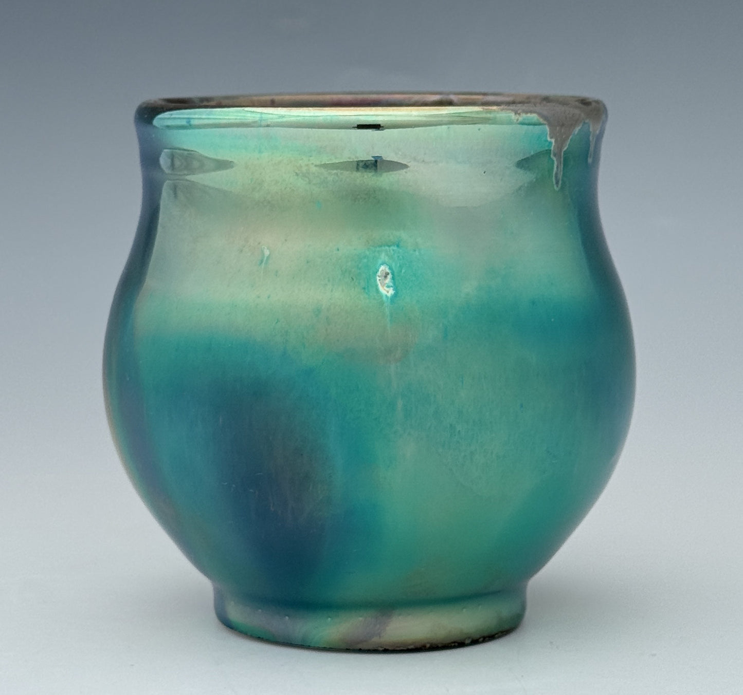 Turquoise Flame Luster Cup