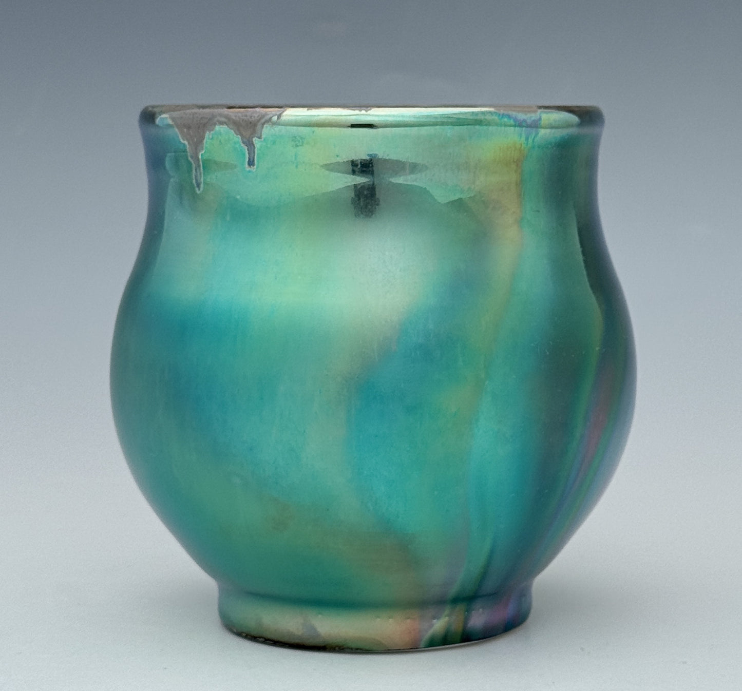 Turquoise Flame Luster Cup