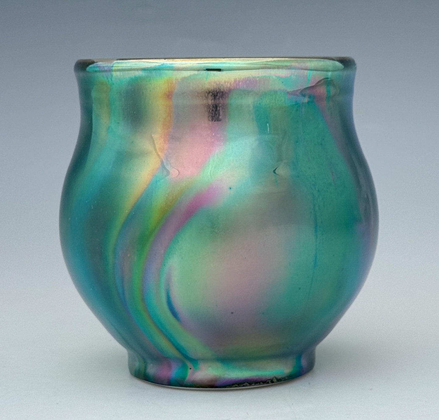 Turquoise Flame Luster Cup