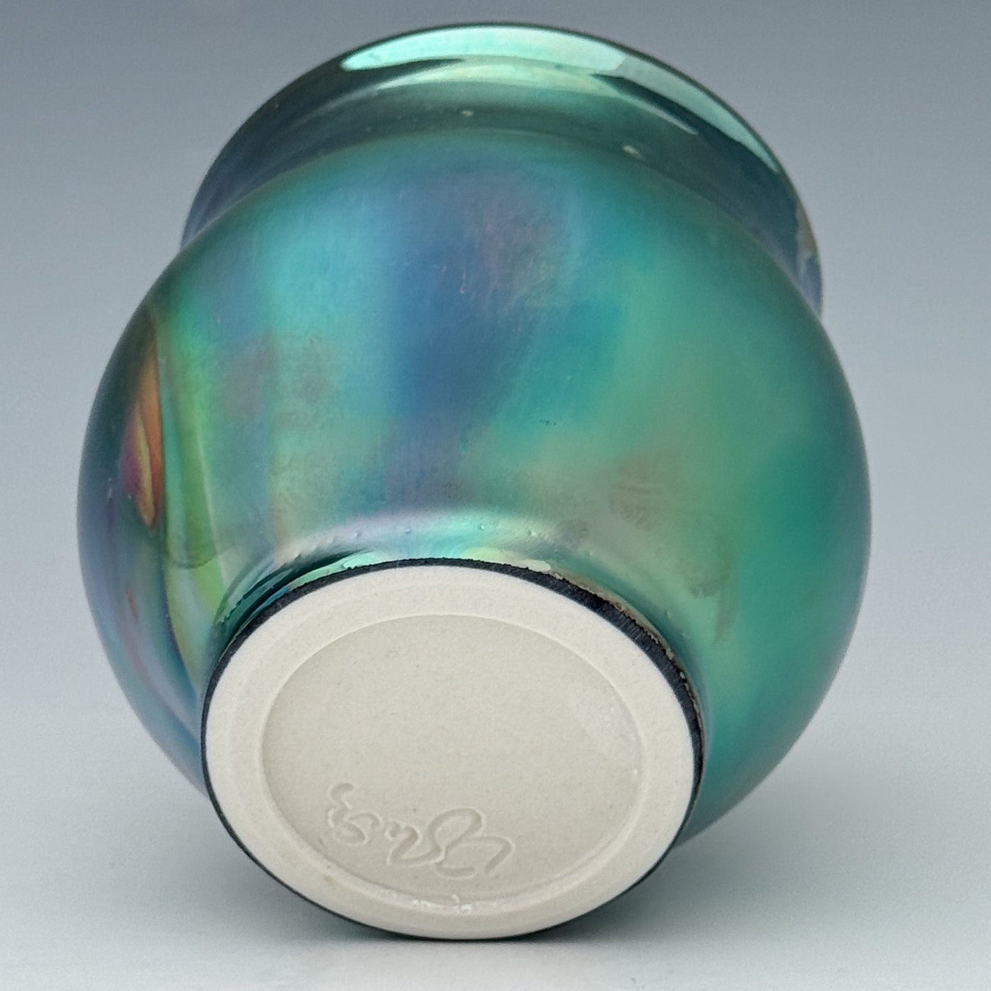 Turquoise Flame Luster Cup