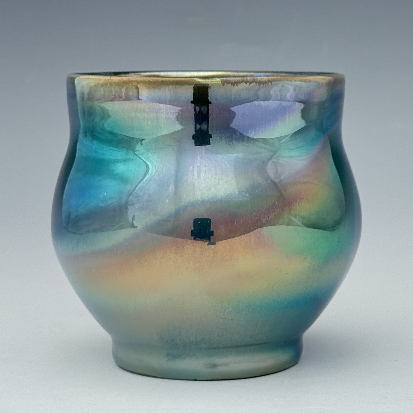 Aqua Purple Luster Cup