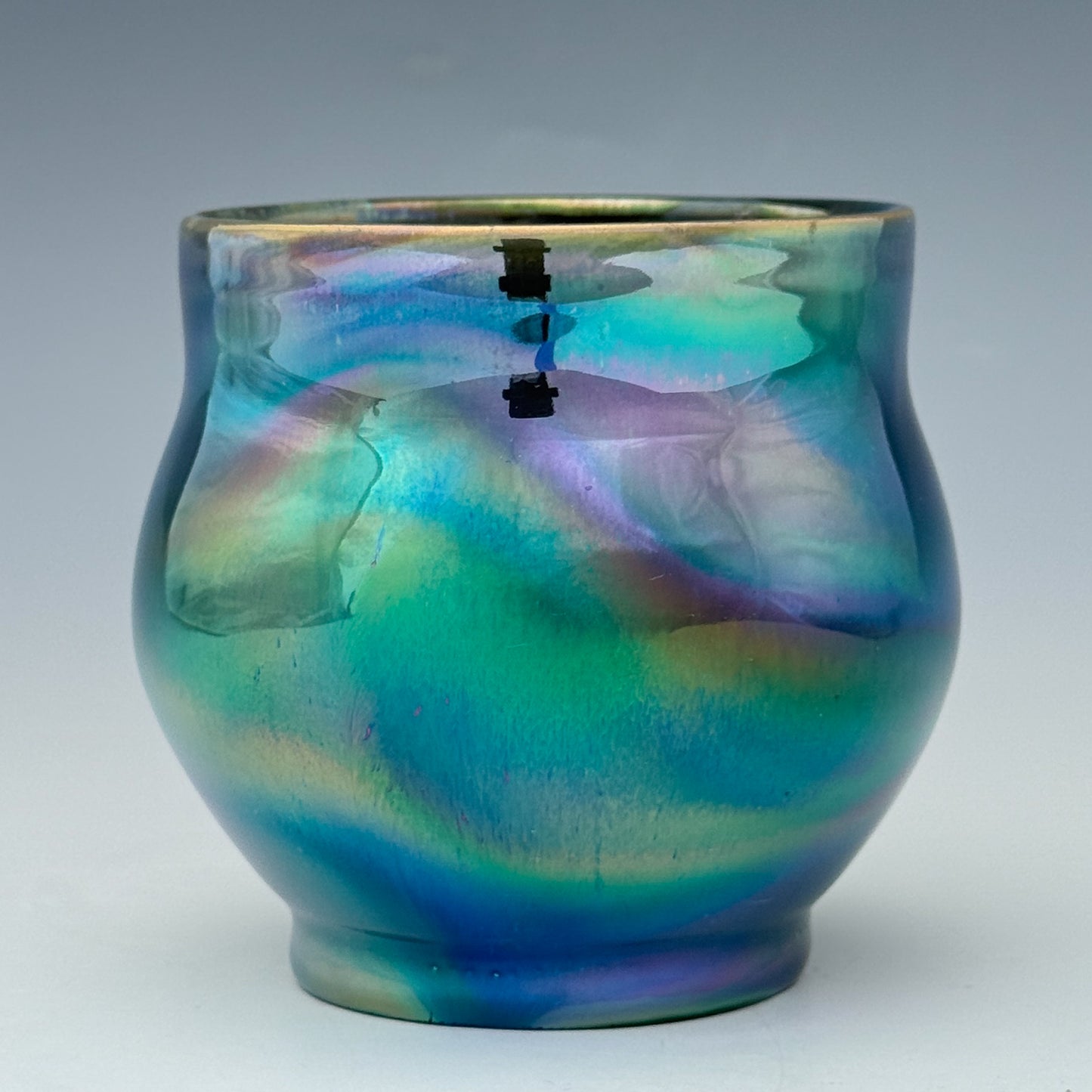 Aqua Purple Luster Cup
