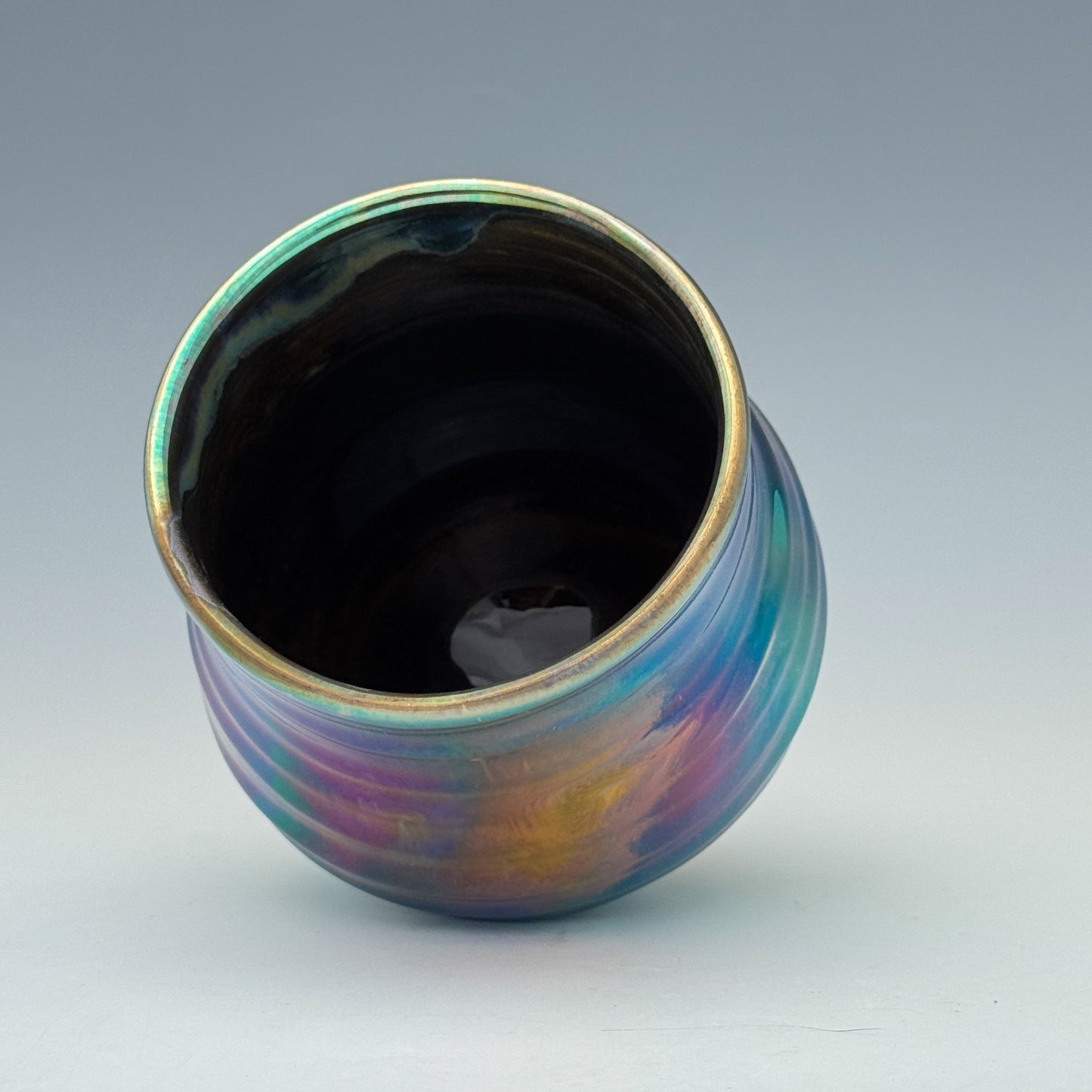 Purple Teal Luster Cup