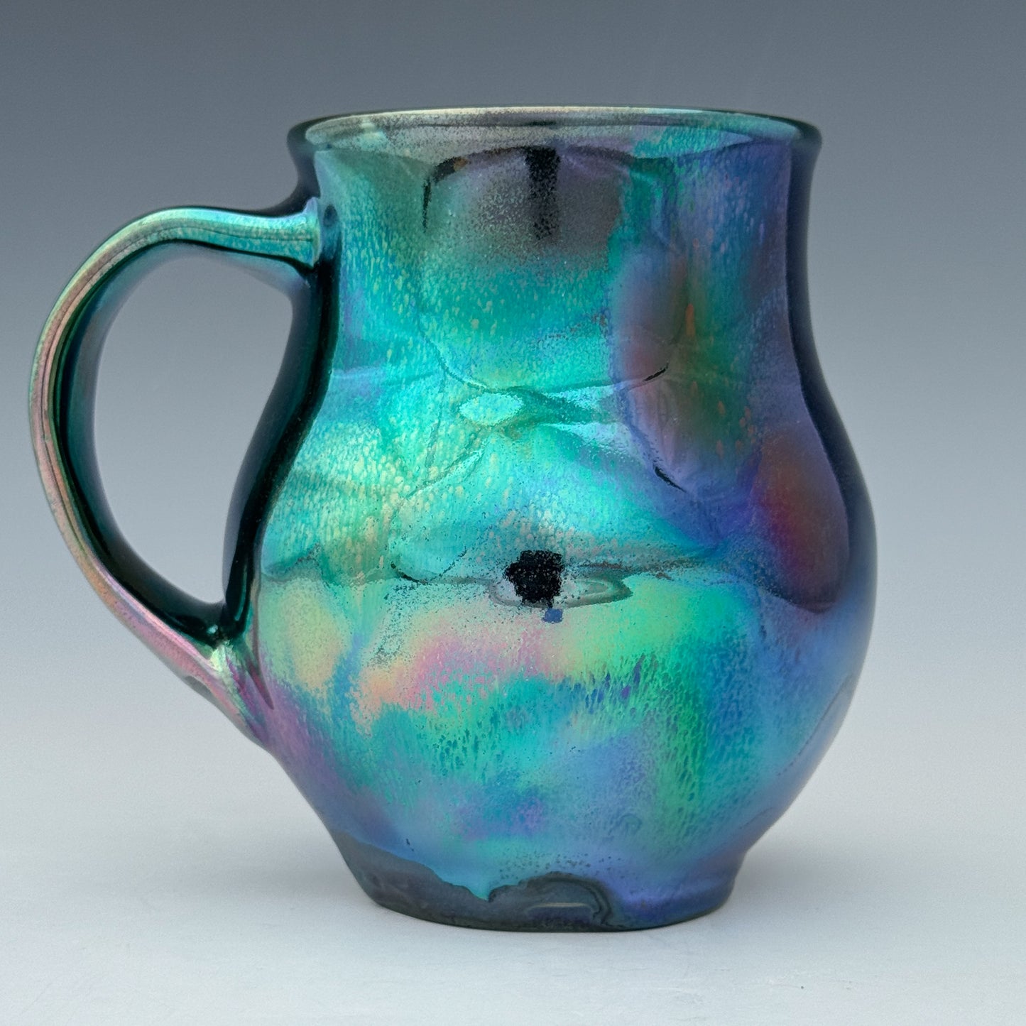 Teal and Purple Luster Mug