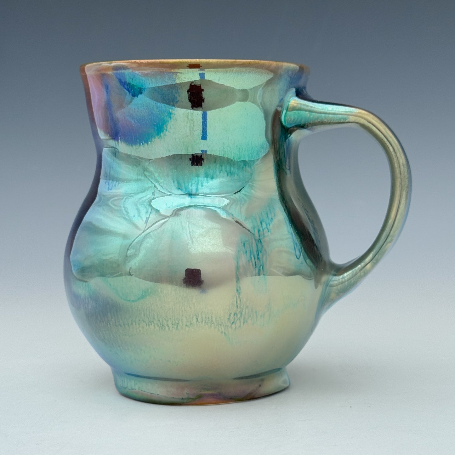 Green Mirror Luster Mug