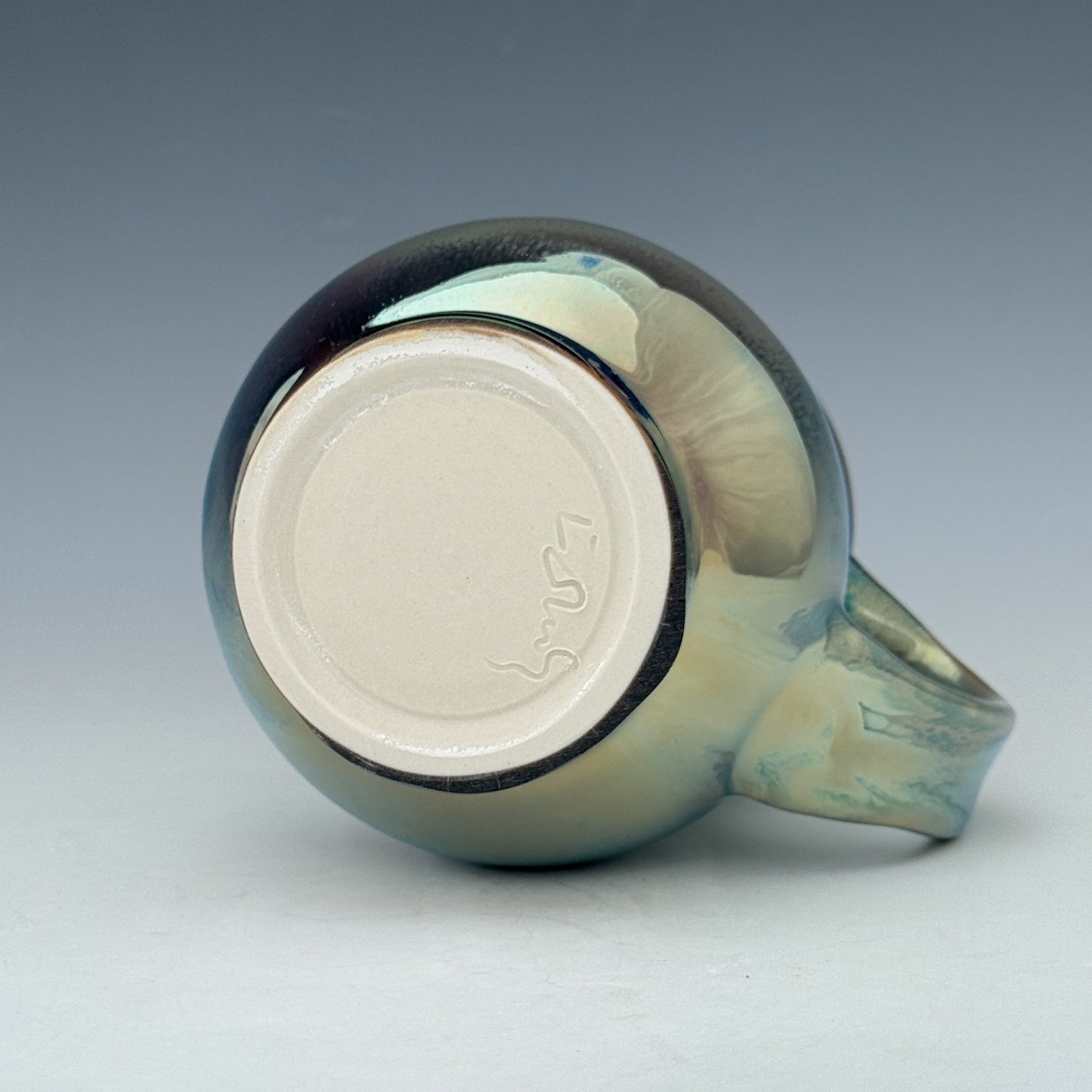 Green Mirror Luster Mug