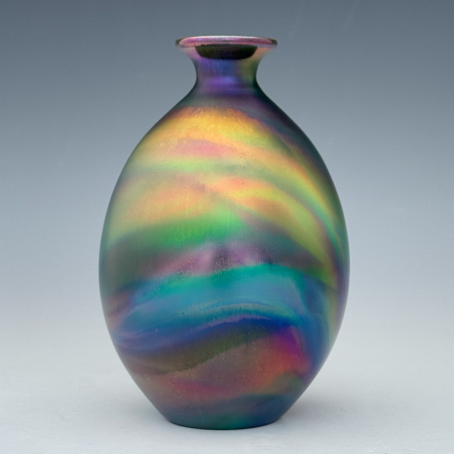 Rainbow Swirl Bud Vase