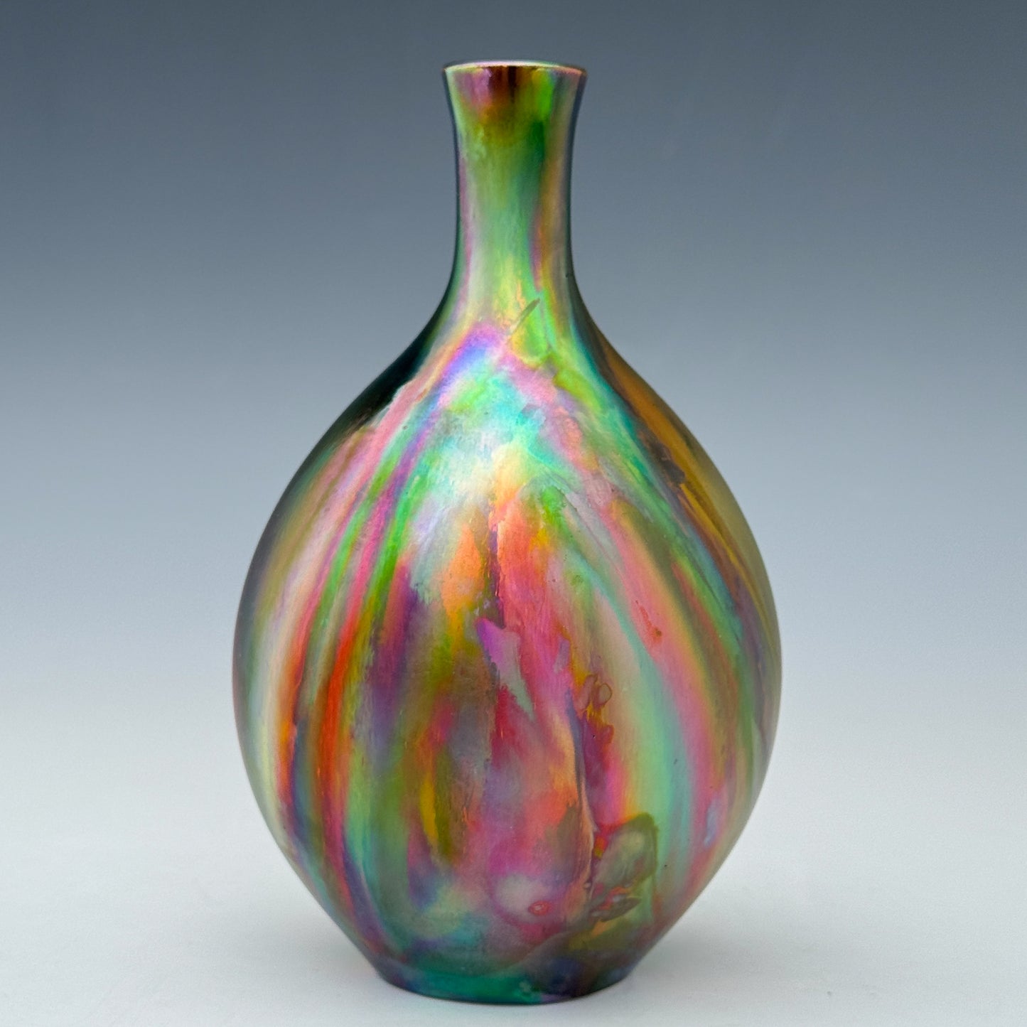 Rainbow Flame Bud Vase