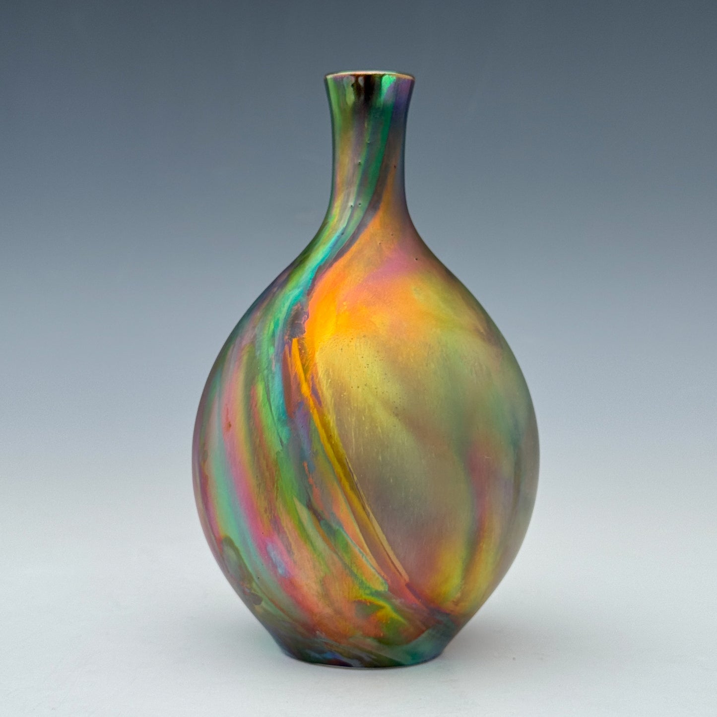 Rainbow Flame Bud Vase