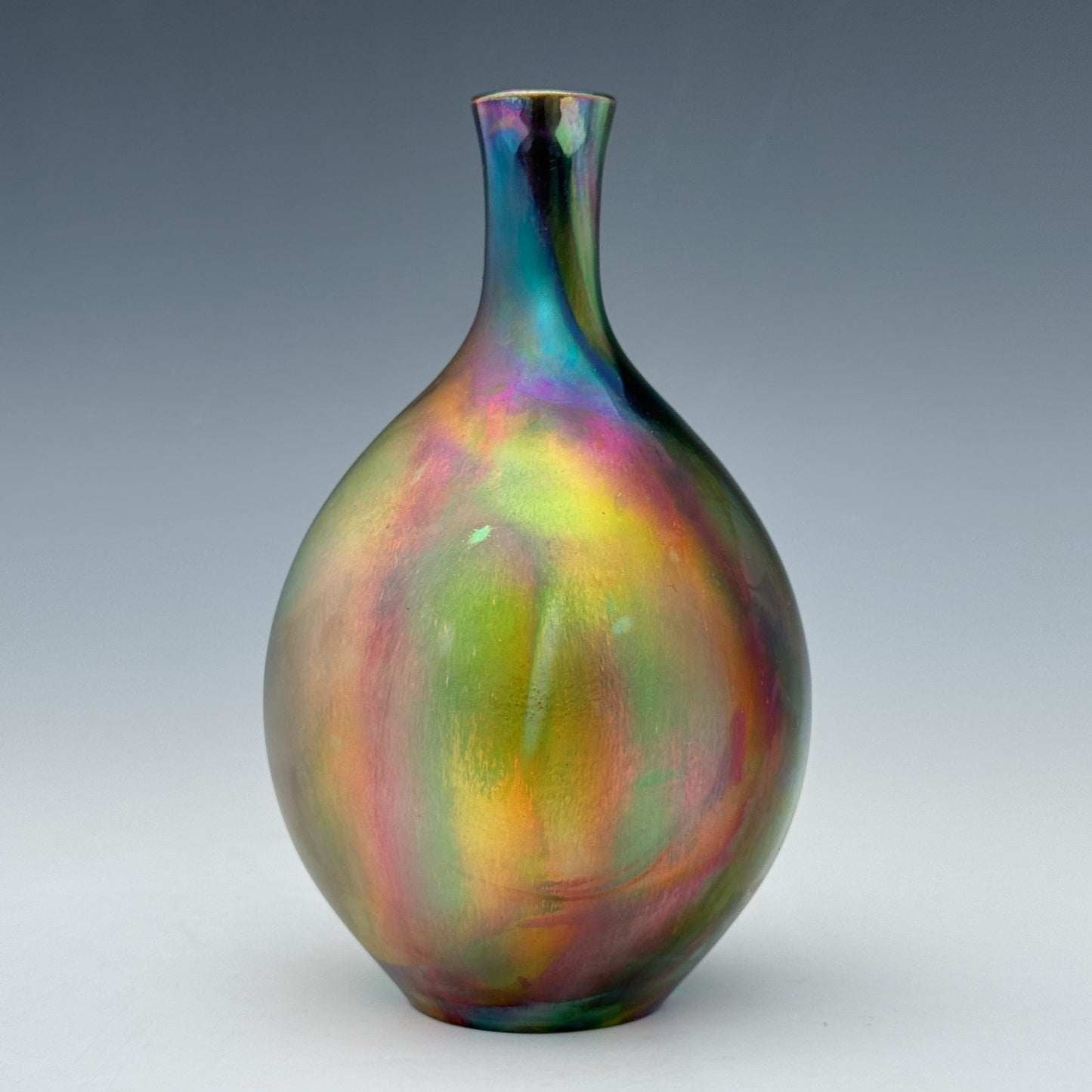 Rainbow Flame Bud Vase