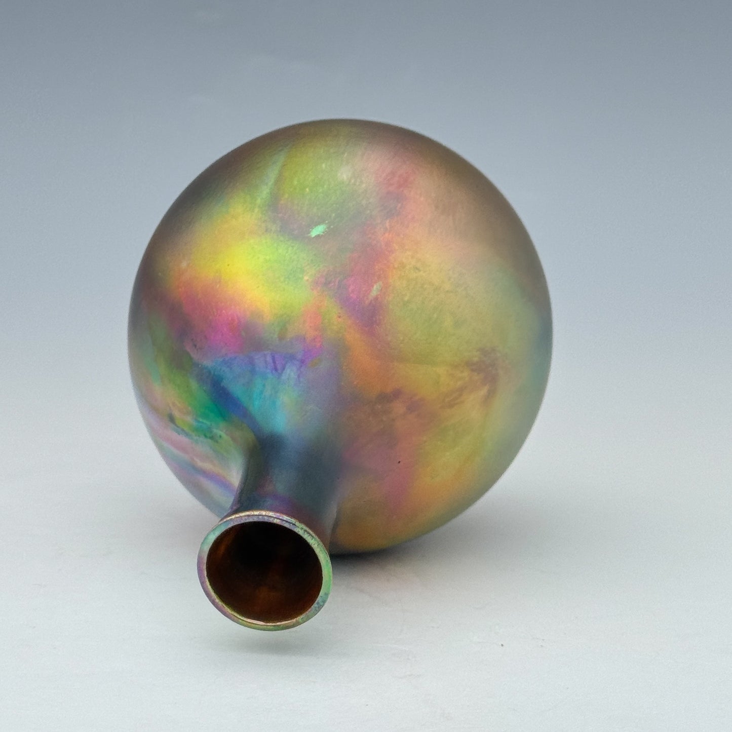 Rainbow Flame Bud Vase