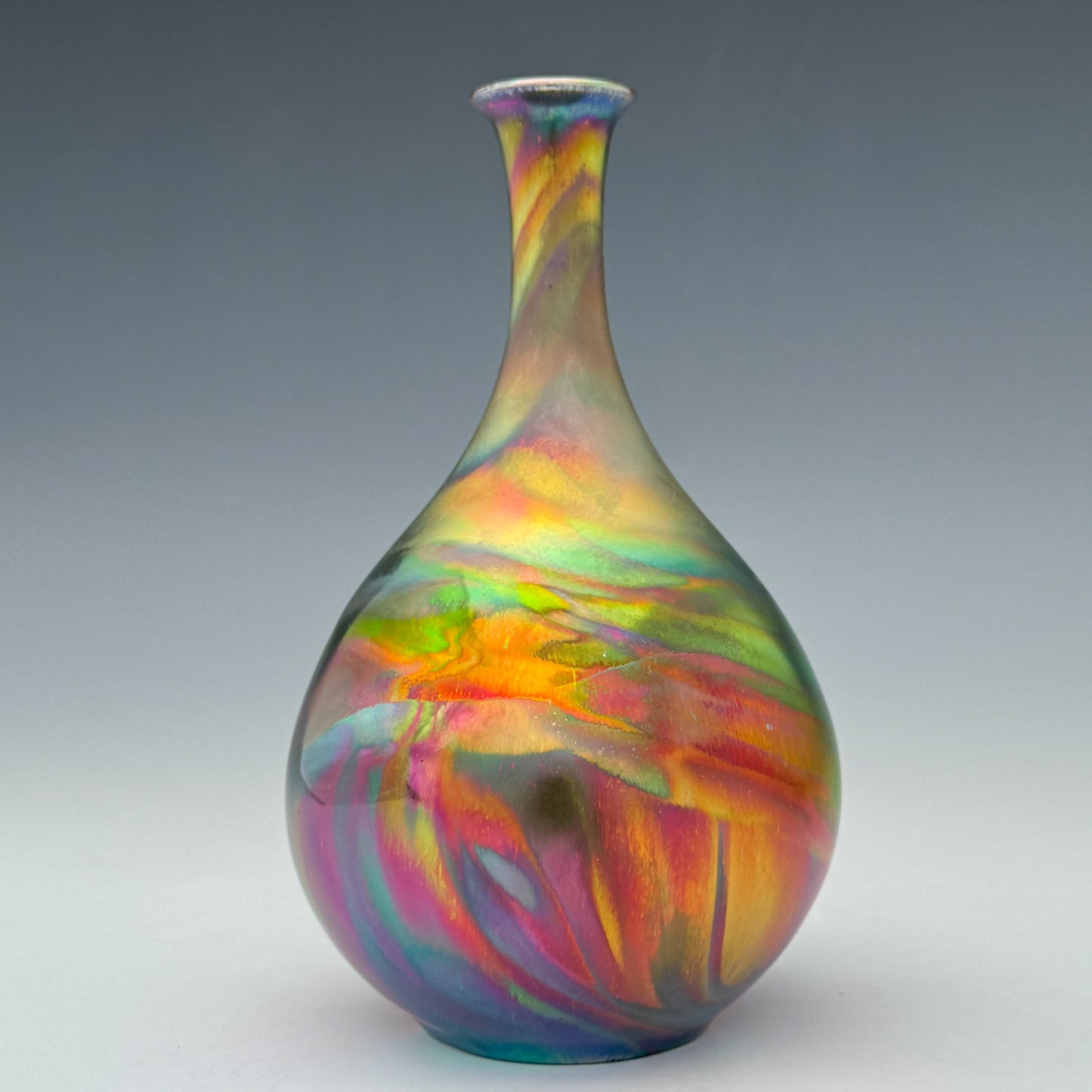 Bright Rainbow Luster Vase