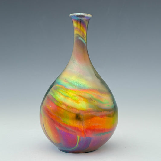 Bright Rainbow Luster Vase